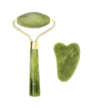 Load image into Gallery viewer, Gua Sha Massager Set for Face Care Jade Rollers Natural Stone Beauty
