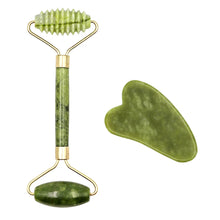 Load image into Gallery viewer, Gua Sha Massager Set for Face Care Jade Rollers Natural Stone Beauty
