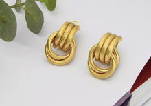 Load image into Gallery viewer, New Gold Color Earrings For Women Statement Ear Rings Trendy Designer Round Geometric Fashion European Jewelry Gift
