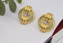 Load image into Gallery viewer, New Gold Color Earrings For Women Statement Ear Rings Trendy Designer Round Geometric Fashion European Jewelry Gift
