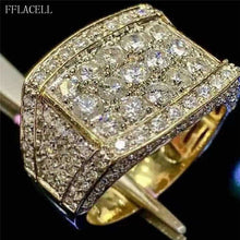 Load image into Gallery viewer, Luxury Male Female Wedding Zircon Stone Ring Crystal Gold Plt Rings Punk for Women Men East Cubic Dubai Jewelry Dropshipping
